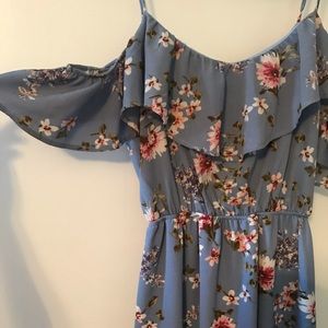 Blue Floral Maxi Dress